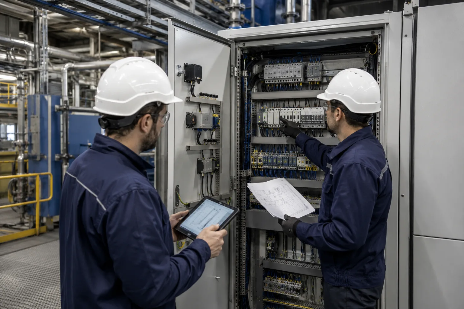 Industrial switchgear in an existing plant